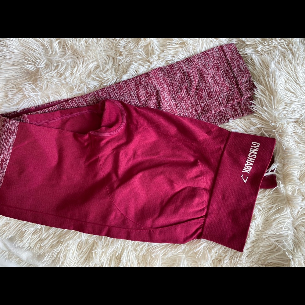 Red Gymshark leggings. Size small